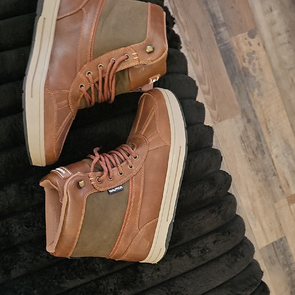 Nautica Brown and Tan Boots with Durable Design